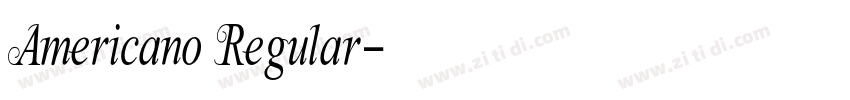 Americano Regular字体转换